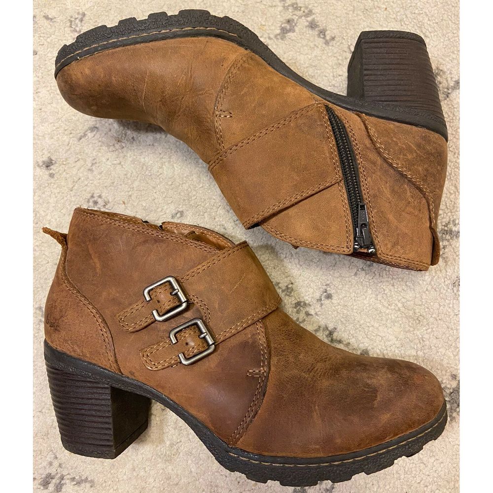 B.O.C Side Zip Leather ankle boots